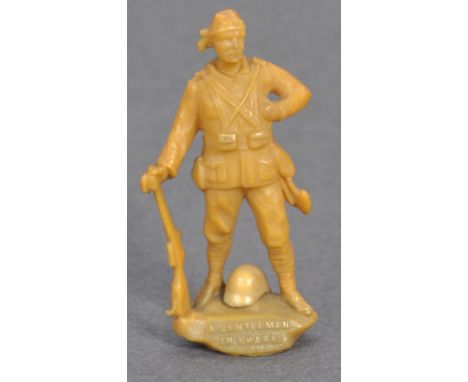 A scarce antique late 19th / early 20th century Boer War period celluloid child's soldier figure ' A Gentleman In Kharki '. T