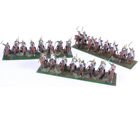 An impressive collection of 1/32 scale Napoleonic War plastic figures - ' Russian Dragoons ' - comprising of x24 pro-painted 