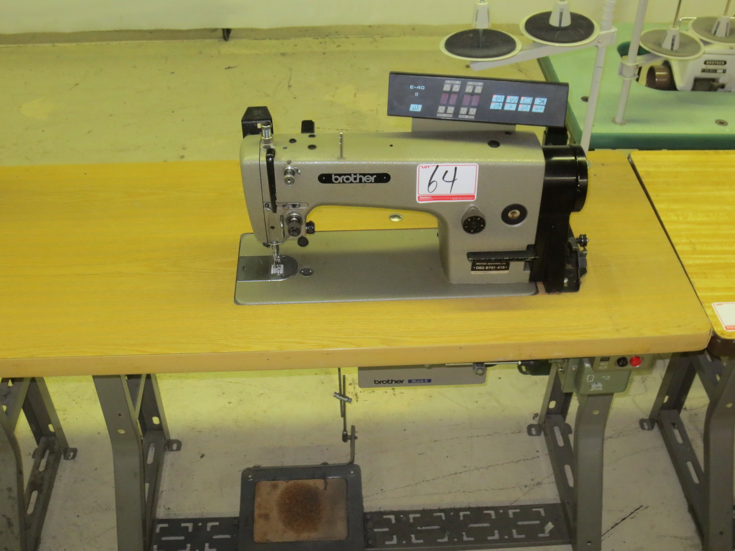 1 BROTHER MOD DB2B791415 SINGLE NEEDLE MACHINE W/ E40 CONTROL, S/N