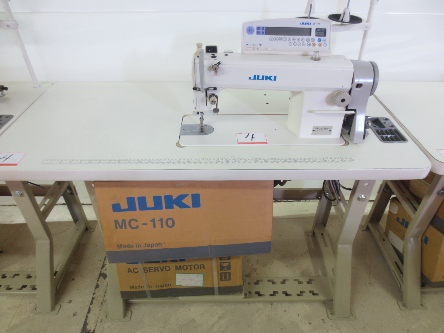 1 JUKI MOD DDL5550N7 SINGLE NEEDLE AUTOTRIM SEWING MACHINE W/ JUKI