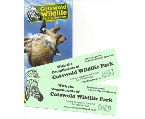 Tickets to Cotswold Wildlife Park &amp; Gardens Burford-gifted by Reggie Heyworth, Cotswold Wildlife Park &amp; Gardens - 1 a