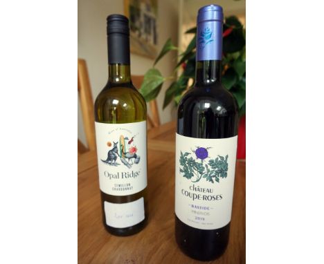 75cl bottle of Chateau Coupe-Roses Minervois La Bastide (red) and 750ml bottle of Opal Ridge Semillon Chardonnay (white) - gi