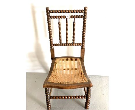 Bobbin cane-seated chair, 16"w x 18"d x 32"h