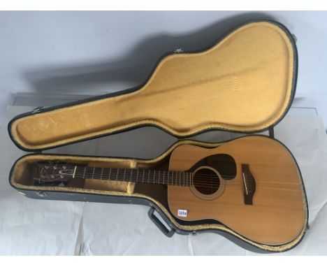 Yamaha FG-180 Red Label acoustic guitar with accessories in hard case