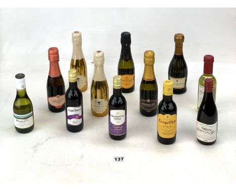 6 x 20cl assorted bottles of Prosecco &amp; Vino Spumante, 4 x 187ml assorted bottles of red wine and 2 x 187ml bottles of wh