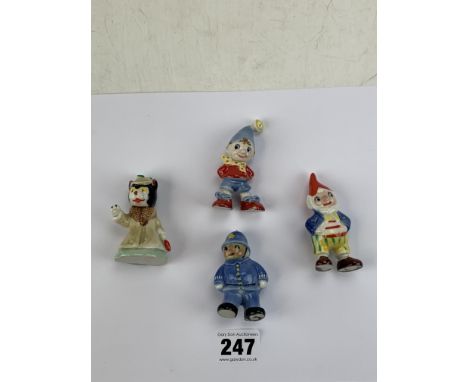 4 Wade china figures - Noddy, Big Ears, Mr Plod and Miss Fluffy Cat