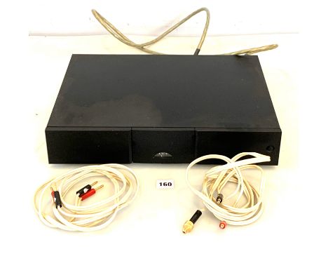 Naim NAP 200 power amplifier with leads, working