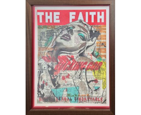 HENRY HATE, 'The Faith', screenprint with crystalling surface 1, 108cm x 82cm, framed.