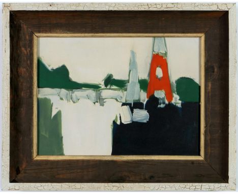 NICOLAS DE STAEL, Paris, lithograph, Pierre Levy edition, printed by Mourlot, vintage French frame, 23cm x 33cm.