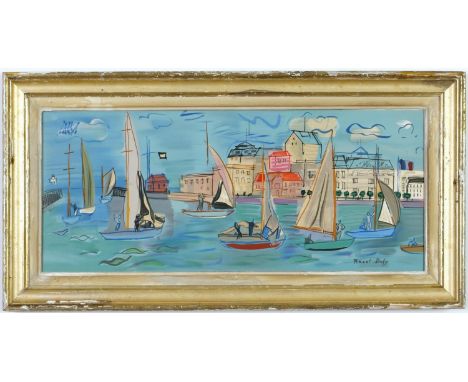 RAOUL DUFY, ‘Regates’, Lithograph in colours, signed in the plate Pierre Levy edition 1969 - Edition: 1000 28 x 61 cm.
