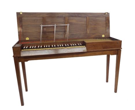 Fretted clavichord after Christian Gottlob Hubert,  Ansbach, 1784 by Christopher Barlow, Frome, 1987, the case of panelled wa