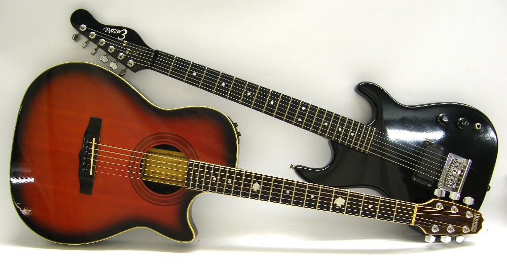 Hohner Professional TWP WestSB thinline electroacoustic guitar, made