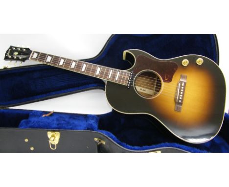 Gibson Custom Shop CF-100E electro-acoustic guitar, circa 2012, ser. no.  11972017, vintage sunburst finish, electrics appear