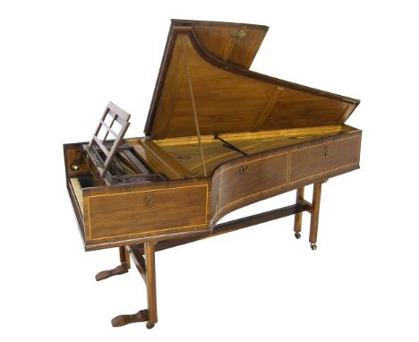 Ex Christopher Hogwood - Single-manual harpsichord by Thomas Culliford for Longman &amp; Broderip, London, 1782, the case of 