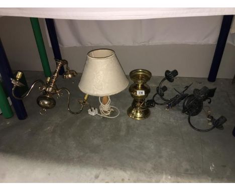 2 table lamps, a ceiling light and 2 wall lights