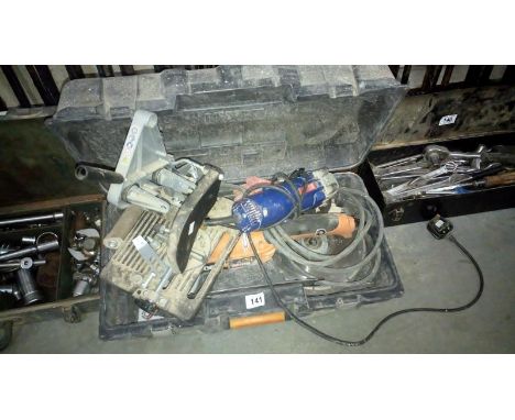 A large grinder , small grinder & stand