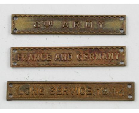 WW2 medal bars (2) France & Germany and 8th Army and a Police Special Constable 1944 bar (3 items in all).