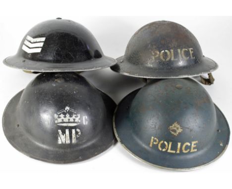 Police Helmets - 1938 British MkII Special Constable Metropolitan Police S.E London. Police Sergeant Helmet 1943. 1938 Britis