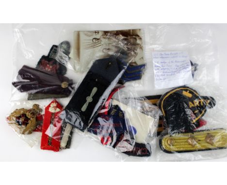 Cloth titles and other cloth badges inc Canadian Provost Corps, Royal Hamilton Light Infantry Canada, 48th Highlanders of Can