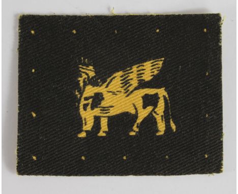 Cloth Badge: 10th Army WW2 printed cloth formation sign badge.