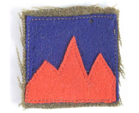 Cloth Badge: 22nd Light Anti-Aircraft Regiment, Royal Artillery WW2 felt on felt formation sign badge in excellent worn condi