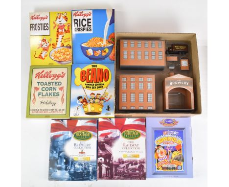 Eight diecast model car sets by Lledo, Corgi and Oxford to include Brewing Britain BB1002, Scammell 6 Wheel Box Van Whitbread