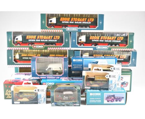 A collection of mainly Corgi Eddie Stobart diecast model vehicles to include Bedford S Type with Flat Trailer, AEC Truck and 