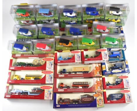 Forty four Corgi, Oxford and Lledo diecast model cars to include haulage and brewery vehicles, all in original boxes.