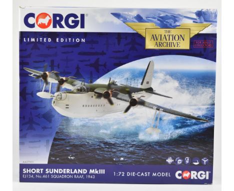 Corgi The Aviation Archive limited edition 1:72 scale diecast model Short Sunderland MkIII EJ134 No.461 Squadron RAAF, 1943, 