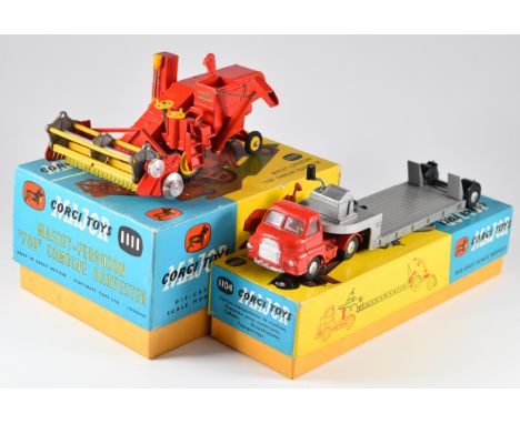 Two Corgi Major Toys diecast model vehicles comprising Massey-Ferguson 780 Combine Harvester, 1111 and Carrimore Detatchable 