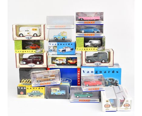 Twenty one mixed diecast model vehicles to include Vanguards, Corgi, Lledo, Saico, Dinky and Matchbox, all in original boxes.