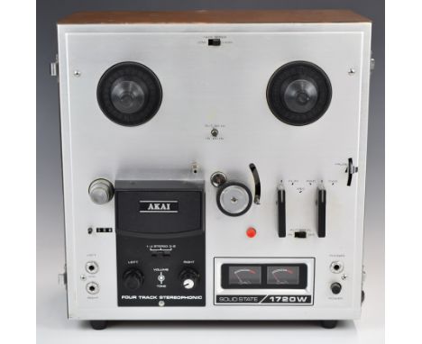 Akai Solid State 1720W four track stereophonic reel-to-reel tape recorder.&nbsp;