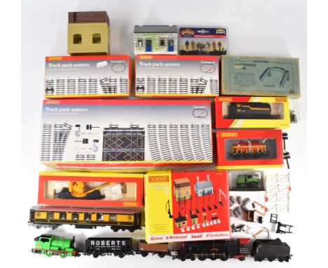 Hornby and other 00 gauge items to include Tri-ang Princess Elizabeth steam locomotive, 3 boxed wagons, Pullman coach, Percy 