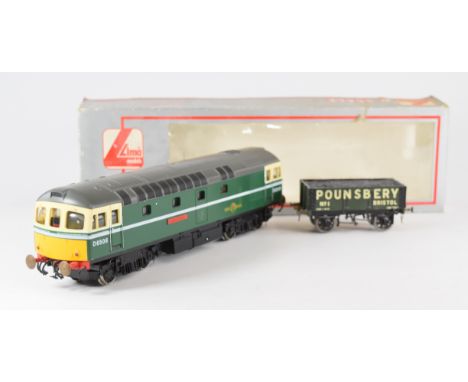 Lima 0 gauge diesel locomotive in original box and a Pounsbery private owner wagon