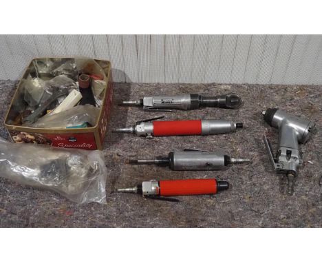 Assorted air tools and accessories to include Bluepoint 