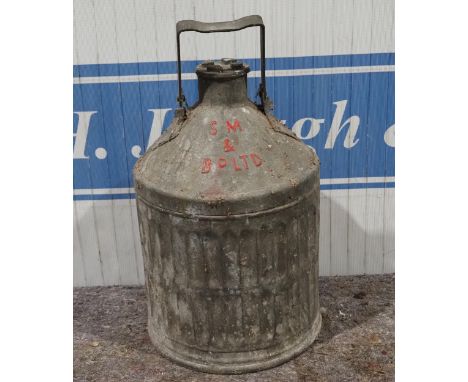 SM &amp; BP Ltd galvanised fuel can 