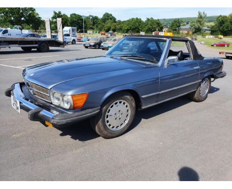 Mercedes SL450. 4500cc. 1974. American import. Has been stored so requires light recommissioning. Reg. FRN 473M. V5 and keys