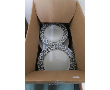 A lot of two boxes of ceramic plates etc&nbsp; Condition Report:Available upon request