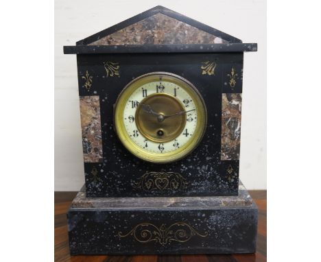 A black slate mantle clock Condition Report:Available upon request