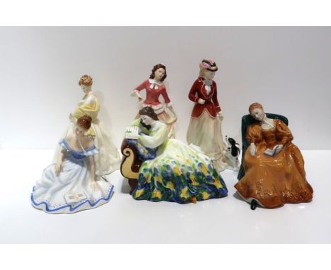 Royal Doulton figures Romance, Marjorie, Solitude, Sarah &amp; Susan, Royal Worcester figure First Dance Condition Report:Ava