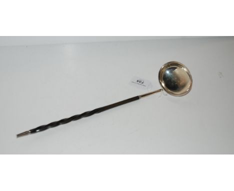A silver toddy ladle, Edinburgh 1821, probably by William Hannay, 35cm long Condition Report:Available upon request