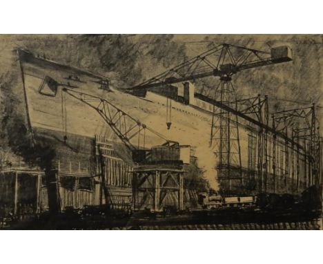 JOHN FERGUSON ROSS&nbsp;Liner, signed, lithograph, 6 of 20, 41 x62cm Condition Report:Available upon request