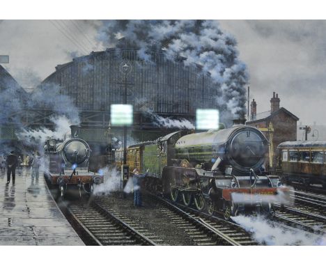 R.* A.* Marshalls, The LNER Steam Locomotive, Barnsley', leaving Manchester London Road with the Cleethorpes Train, 1939, sig