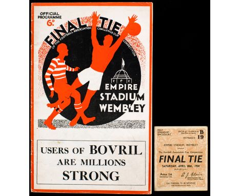 F.A. Cup Final programme & ticket for the Manchester City v Portsmouth 28th April 1934