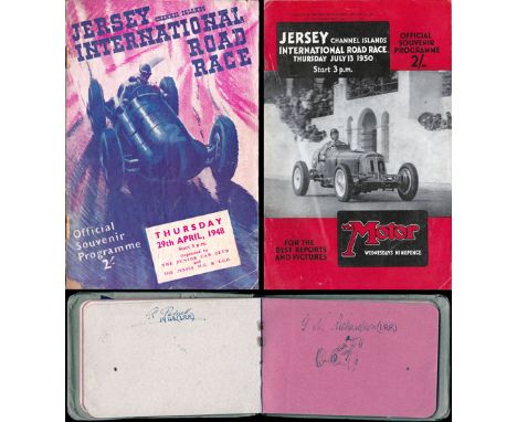 Jersey International Road Race early Formula 1 memorabilia, 
comprising the 1948,1949, 1950 and 1952 official souvenir progra