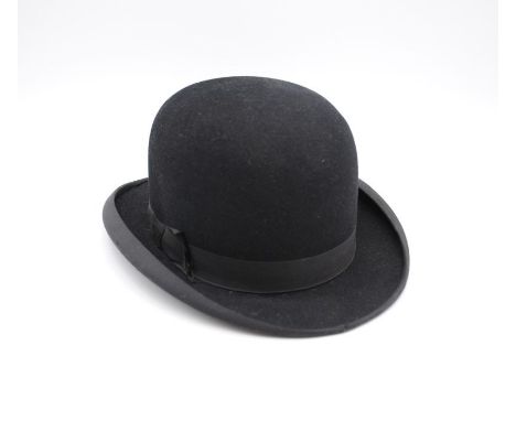 A vintage Falcon Make bowler hat, marked 'Fone & Stagg, Market Street, Crewkerne' - local interest 