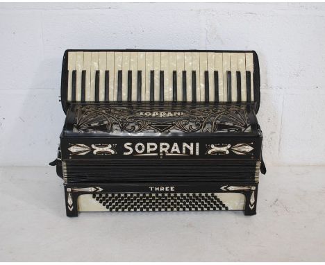 A Soprani Three accordion, made in Italy