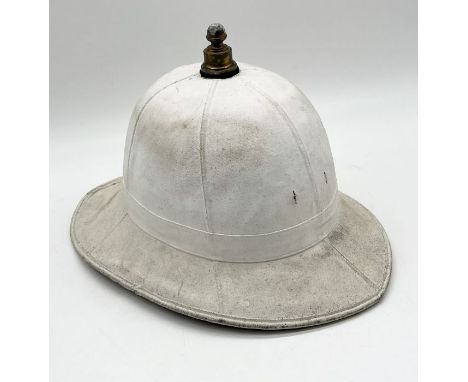 A vintage pith helmet - possibly Royal Marines
