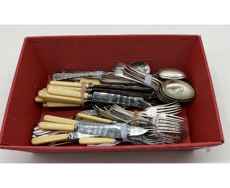 A collection of vintage silver plated cutlery 