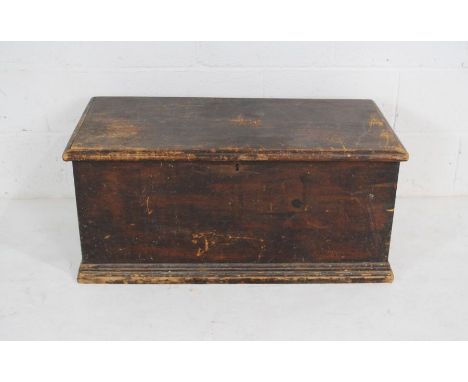 A stained pine trunk - length 90cm, depth 45cm, height 40cm